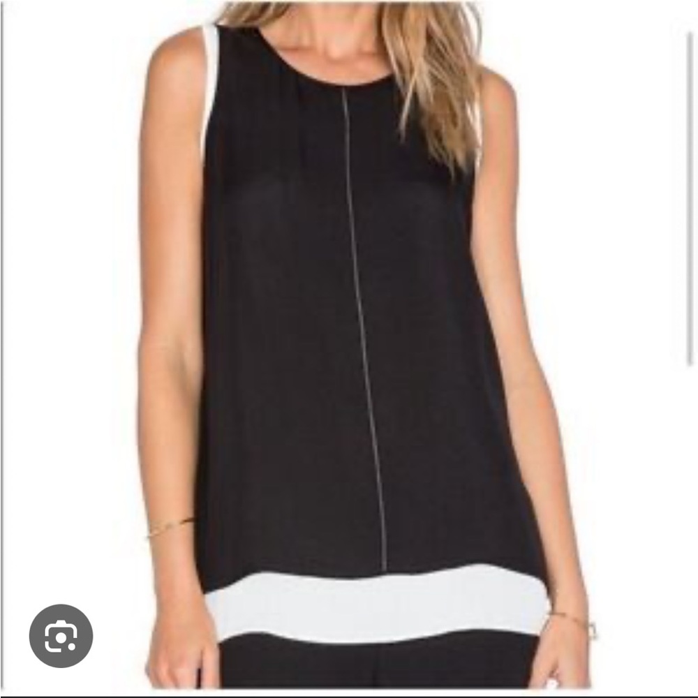 Vince Double Layer Silk Tank | XS